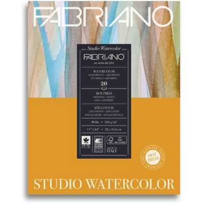 8001348178415 FABRIANO Watercolour Studio 200g 28x35.6cm 20lapos akvarell bloc 8001348178415 FABRIANO Watercolour Studio 200g 28x35.6cm 20lapos akvarell bloc