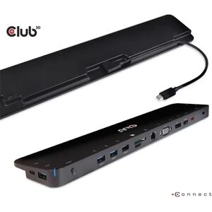 Club 3D USB Gen1 Type-C Triple Display DP1.4 Alt mode Smart PD3.0 Charging Dock with 100 Watt Power Supply Club 3D USB Gen1 Type-C Triple Display DP1.4 Alt mode Smart PD3.0 Charging Dock with 100 Watt Power Supply
