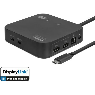 ACT ACT7150 Stație de andocare USB-C - 2x monitoare 4K ACT ACT7150 Stație de andocare USB-C - 2x monitoare 4K