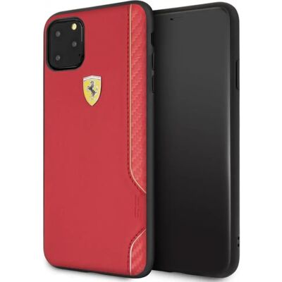 3700740459416 CG MOBILE PU Piele spate toc fibra de carbon Ferrari on Track Cu sigla iPhone 11 Pro Max roșu 3700740459416 CG MOBILE PU Piele spate toc fibra de carbon Ferrari on Track Cu sigla iPhone 11 Pro Max roșu