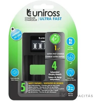 Încărcător de Baterii Uniross UCU005 ULTRA - Rapid, LCD Procesor Încărcător de Baterii Uniross UCU005 ULTRA - Rapid, LCD Procesor