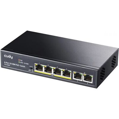 CUDY 6-Port 10/100M PoE+ Switch FS1006P CUDY 6-Port 10/100M PoE+ Switch FS1006P
