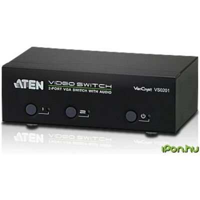 Aten VGA/D-Sub + JACK Splitter Negru 20cm VS0201-AT-G Aten VGA/D-Sub + JACK Splitter Negru 20cm VS0201-AT-G