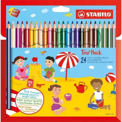 Creioane colorate STABILO Trio thick - 24 bucăți Creioane colorate STABILO Trio thick - 24 bucăți