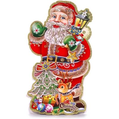 5999004615110 IRIS 3D Moș Crăciun modelat / 25x45cm karton decorare 5999004615110 IRIS 3D Moș Crăciun modelat / 25x45cm karton decorare