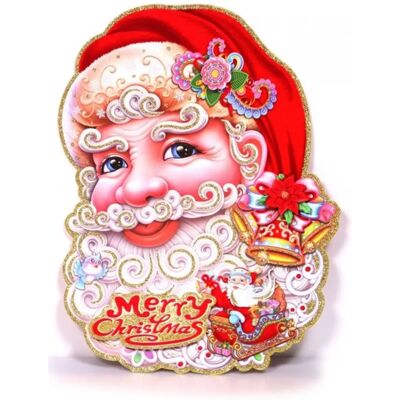 5999004615127 IRIS 3D Moș Crăciun modelat / 28x37cm karton decorare 5999004615127 IRIS 3D Moș Crăciun modelat / 28x37cm karton decorare