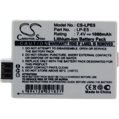 REALPOWER LPE5 Canon 7.4V 1080mAh compatibilă akku Li-ion REALPOWER LPE5 Canon 7.4V 1080mAh compatibilă akku Li-ion
