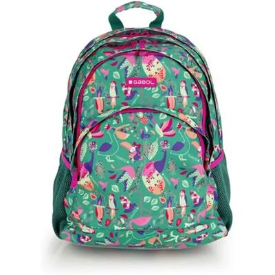 GABOL "Vida" ghiozdan rucsac cu fermoar verde tropical GA237740L GABOL "Vida" ghiozdan rucsac cu fermoar verde tropical GA237740L