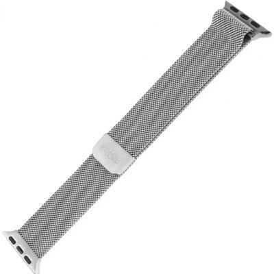 Brățară din plasă argintie pentru Apple Watch - Compatibil cu Series 1-8 Brățară din plasă argintie pentru Apple Watch - Compatibil cu Series 1-8