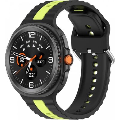 5999112889847 CELLECT Samsung Galaxy Watch 8/Classic negru curea de ceas galben cu dungi 22mm 5999112889847 CELLECT Samsung Galaxy Watch 8/Classic negru curea de ceas galben cu dungi 22mm