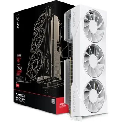0840191502880 XFX Radeon RX 9070 16GB GDDR6 Swift Triple 90mm Fan Gaming White OC PCIE 0840191502880 XFX Radeon RX 9070 16GB GDDR6 Swift Triple 90mm Fan Gaming White OC PCIE