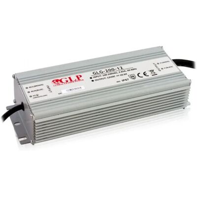GLP GLG-200 12V/16.6A 200W IP67 PFC cu filtru LED sursă GLP GLG-200 12V/16.6A 200W IP67 PFC cu filtru LED sursă