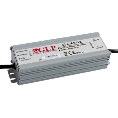 GLP GLG-60-12 60W 12V 5A IP65 PFC cu filtru LED sursă GLP GLG-60-12 60W 12V 5A IP65 PFC cu filtru LED sursă
