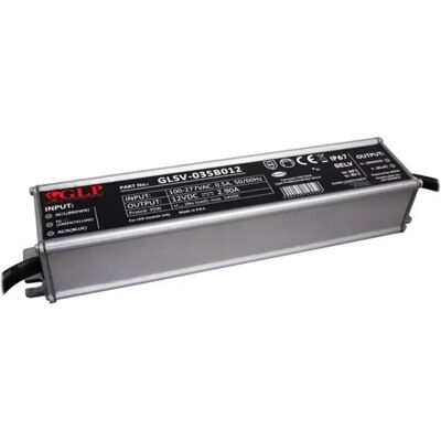 GLP GLSV-035B012 12V/2.9A 35W IP67 LED sursă GLP GLSV-035B012 12V/2.9A 35W IP67 LED sursă