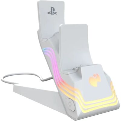 PDP Afterglow Wave controler stație de încărcare DualSense RGB alb PDP Afterglow Wave controler stație de încărcare DualSense RGB alb