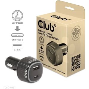 Club 3D Notebook / Laptop Car Charger 63 Watt Club 3D Notebook / Laptop Car Charger 63 Watt