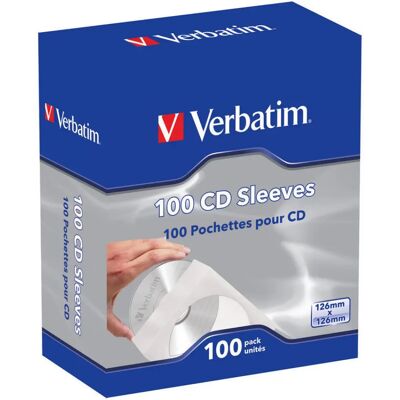 Huse pentru CD Verbatim 49976 Albe Translucide - Depozitare Discuri Optice Huse pentru CD Verbatim 49976 Albe Translucide - Depozitare Discuri Optice