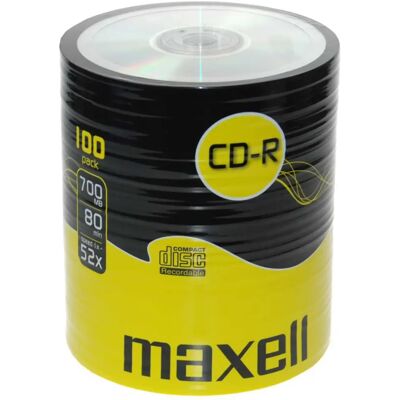 Maxell CD-R80 52x 100buc cu cilindru shrink Maxell CD-R80 52x 100buc cu cilindru shrink