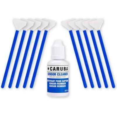 Set de curățare a senzorului full-frame Caruba - 10 tampoane și 30ml lichid de curățare Set de curățare a senzorului full-frame Caruba - 10 tampoane și 30ml lichid de curățare