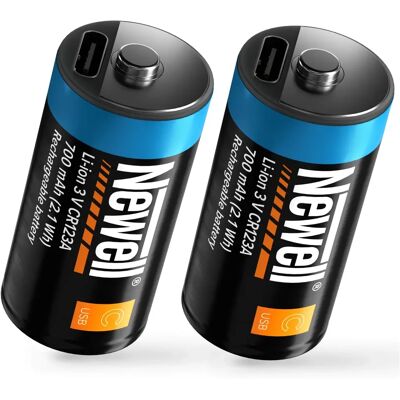 NEWELL USB-C CR123A reîncărcabil acumulator 700 mAh NEWELL USB-C CR123A reîncărcabil acumulator 700 mAh