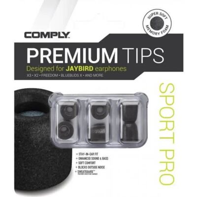 COMPLY Sport Pro universal spumă memorie dop ureche negru COMPLY Sport Pro universal spumă memorie dop ureche negru