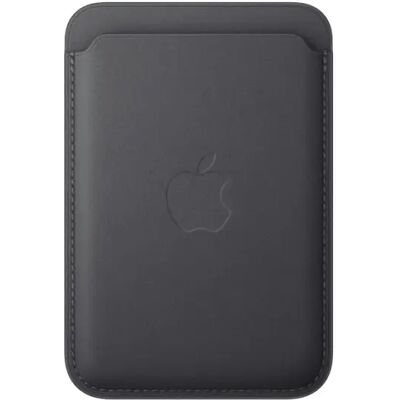 Apple MagSafe fix FineWoven 2024 iPhone portofel din material textil negru Apple MagSafe fix FineWoven 2024 iPhone portofel din material textil negru