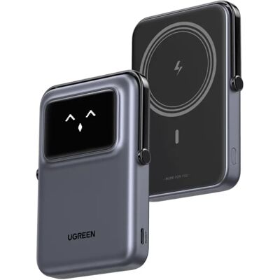 UGREEN Uno Robot Cablu fără magnetic Powerbank 10000mAh 15W gri UGREEN Uno Robot Cablu fără magnetic Powerbank 10000mAh 15W gri