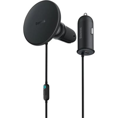 BASEUS CW01 de maşină suport (szellőzőre, 15W, wireless, MagSafe + de maşină încărcător Type-C aljzat) FEKETE BASEUS CW01 de maşină suport (szellőzőre, 15W, wireless, MagSafe + de maşină încărcător Type-C aljzat) FEKETE