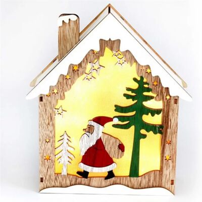 5999004615707 IRIS cabană de forma Moș Crăciun modelat / 18,5x21cm / cald alb LED-es fa decorare ușoară 5999004615707 IRIS cabană de forma Moș Crăciun modelat / 18,5x21cm / cald alb LED-es fa decorare ușoară
