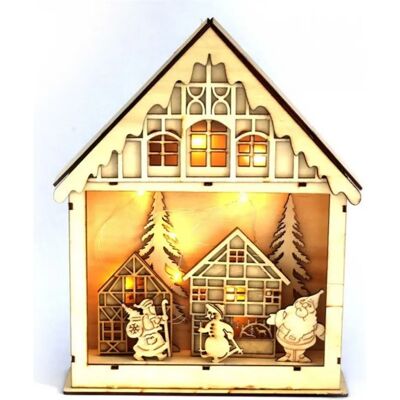 5999004615639 IRIS de crăciun casă de forma 23,5x29cm / cald alb LED-es fa decorare ușoară 5999004615639 IRIS de crăciun casă de forma 23,5x29cm / cald alb LED-es fa decorare ușoară