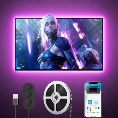 Iluminare LED RGB Govee pentru TV - 3m - Bluetooth - 10W Iluminare LED RGB Govee pentru TV - 3m - Bluetooth - 10W