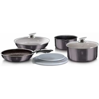 BERLINGER HAUS BH/6918 Metallic Line Carbon Edition Vas cu capac 8L BERLINGER HAUS BH/6918 Metallic Line Carbon Edition Vas cu capac 8L