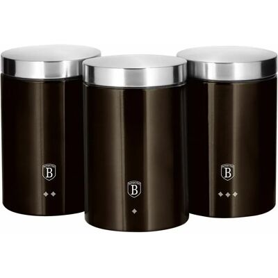 BERLINGER HAUS BH/6828 de stocare set 3 cu părţi negru BERLINGER HAUS BH/6828 de stocare set 3 cu părţi negru