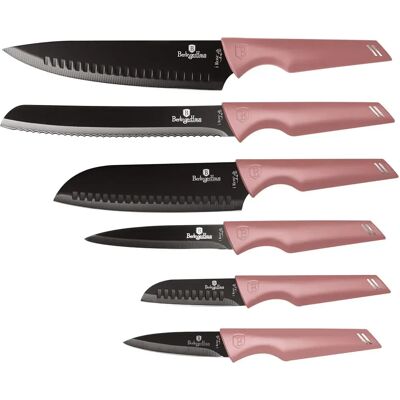 BERLINGER HAUS BH/2595 I-Rose Collection set cuțite pink 6 cu părţi BERLINGER HAUS BH/2595 I-Rose Collection set cuțite pink 6 cu părţi
