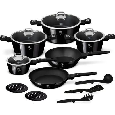 BERLINGER HAUS BH/8232 Black Vantage Collection Set vase 15 cu părţi BERLINGER HAUS BH/8232 Black Vantage Collection Set vase 15 cu părţi