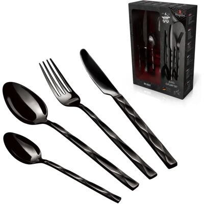 BERLINGER HAUS BH/3074 I-Rose Collection tacâmuri set 24 cu părţi Negru BERLINGER HAUS BH/3074 I-Rose Collection tacâmuri set 24 cu părţi Negru
