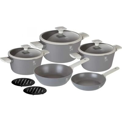 BERLINGER HAUS BH/7061NN Set vase 10 cu părţi Gri BERLINGER HAUS BH/7061NN Set vase 10 cu părţi Gri