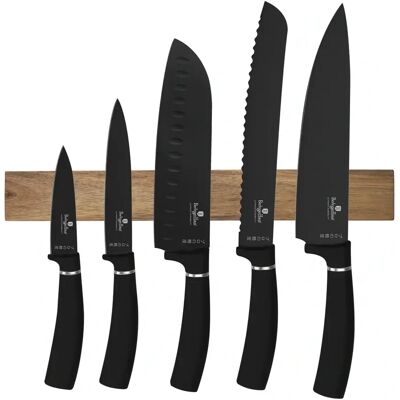 BERLINGER HAUS BH/2885 Knife Set magnetic cu suport 6 cu părţi BERLINGER HAUS BH/2885 Knife Set magnetic cu suport 6 cu părţi
