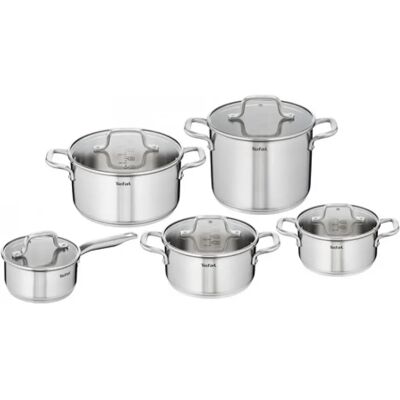Tefal E492SA26 Virtuoso Set vase 10 cu părţi Tefal E492SA26 Virtuoso Set vase 10 cu părţi