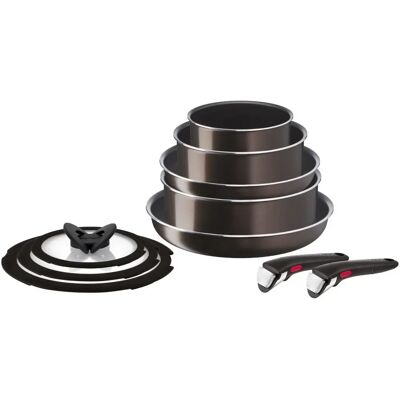 Tefal L1509473 Ingenio Intense Tigaie set 10 cu părţi set negru Tefal L1509473 Ingenio Intense Tigaie set 10 cu părţi set negru