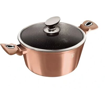 BERLINGER HAUS Metallic Line Rose Gold Edition Vas cu capac 30cm BH/6194 BERLINGER HAUS Metallic Line Rose Gold Edition Vas cu capac 30cm BH/6194