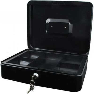 OEM MALATEC metal cheie casetă de bani 30 x 24 x 9cm negru OEM MALATEC metal cheie casetă de bani 30 x 24 x 9cm negru
