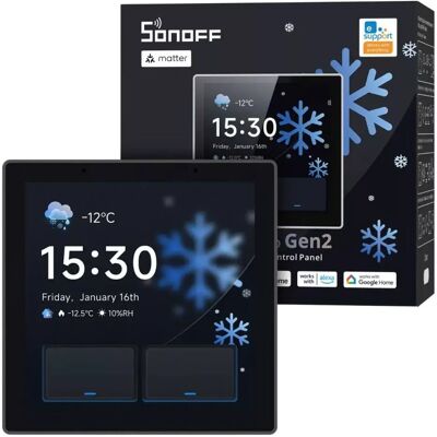 SONOFF NSPanel Pro Gen2 inteligent controller panel Două circuit cu comutator negru SONOFF NSPanel Pro Gen2 inteligent controller panel Două circuit cu comutator negru