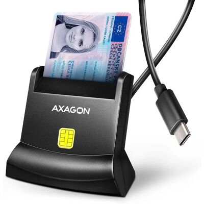 8595247909947 AXAGON CRE-SM4NC Smart card StandReader cititor Negru 8595247909947 AXAGON CRE-SM4NC Smart card StandReader cititor Negru