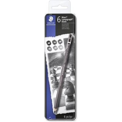 4007817185568 STAEDTLER Grafitceruza set metal cutie hexagonal Mars Lumograph 6 diferit duritate negru 4007817185568 STAEDTLER Grafitceruza set metal cutie hexagonal Mars Lumograph 6 diferit duritate negru