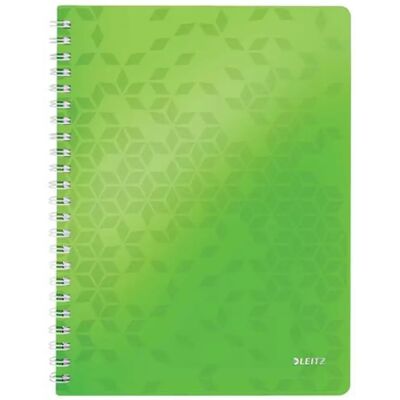 4002432123452 LEITZ Wow Caiet cu spirale A4 cu pătrăţele 80 lap verde 4002432123452 LEITZ Wow Caiet cu spirale A4 cu pătrăţele 80 lap verde