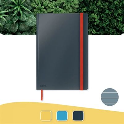 LEITZ COSY Soft touch B5 catifea gri linia caiet LEITZ COSY Soft touch B5 catifea gri linia caiet