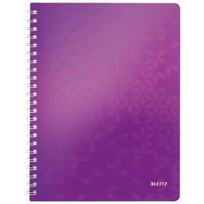 4002432107711 LEITZ Wow caiet cu spirale A4 cu pătrăţele 80 lap lila 4002432107711 LEITZ Wow caiet cu spirale A4 cu pătrăţele 80 lap lila