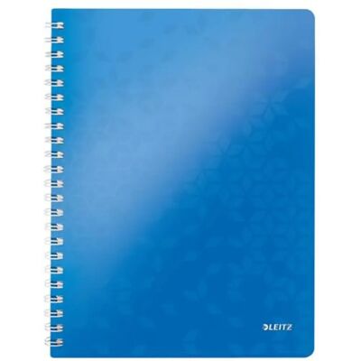 4002432107612 LEITZ Wow caiet cu spirale A4 linia 80 lap albastru 4002432107612 LEITZ Wow caiet cu spirale A4 linia 80 lap albastru