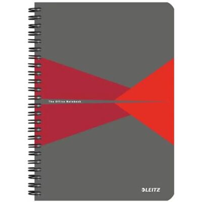4002432141449 LEITZ Office caiet cu spirale A5 linia 90 lap laminat karton acoperi gri-roșu 4002432141449 LEITZ Office caiet cu spirale A5 linia 90 lap laminat karton acoperi gri-roșu